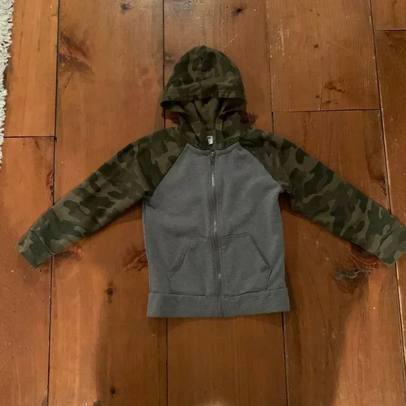 Old Navy Shirts Tops Kids S Grey Camo Hoodie Poshmark